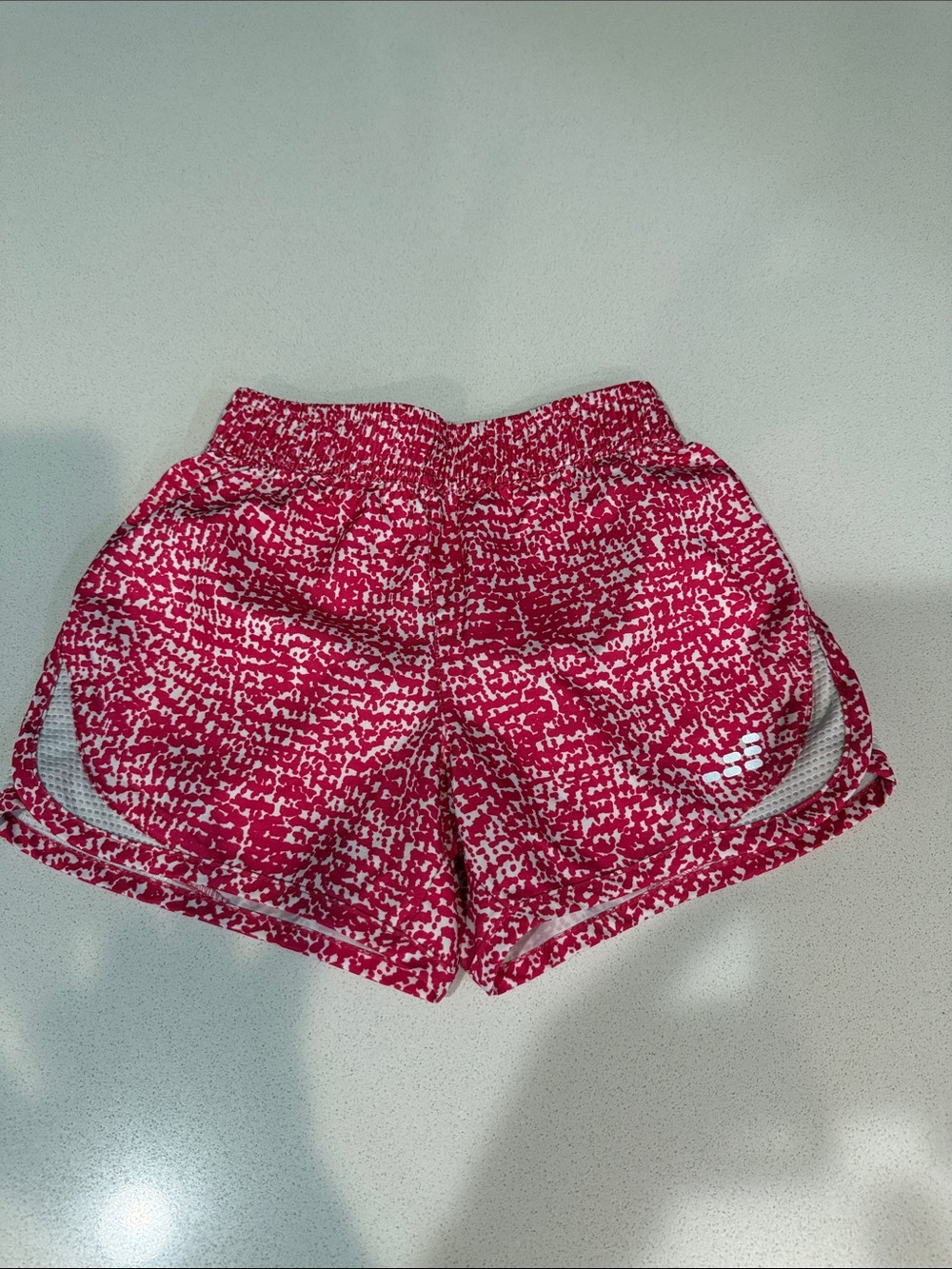 bcg Pink White Patterned Women’s Athletic Shorts